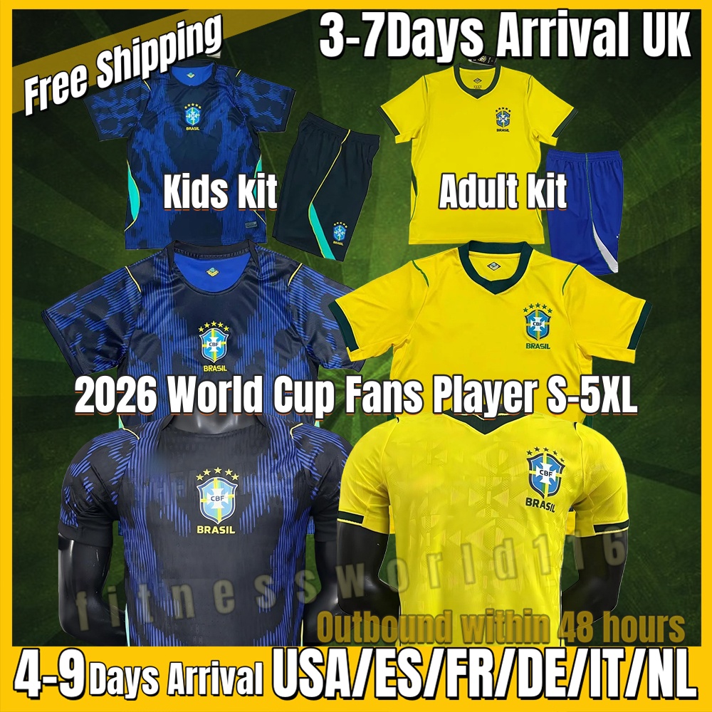 brazil S-4XL 2026 2027 BRAZIL NEYMAR JR soccer jerseys VINI JR Camiseta de futbol RAPHINHA football shirt football maillots brasil MEN KIDS and Retro Ronaldinho S-4XL