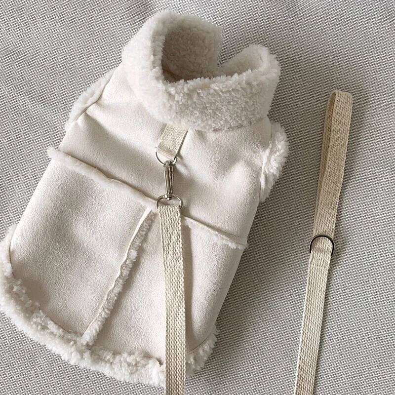 NO Rope Solid Colour Dog Clothes Cotton Coat Pet Warm Winter Teddy Thickened Jacket Frise Tractable Split Button Shirt XJ251225