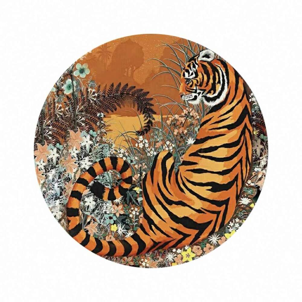 Placemat Light Luxury Fashion H Horse Print Pvc Waterproof Oilproof Leather Round Heat Insulation Coffee Coaster