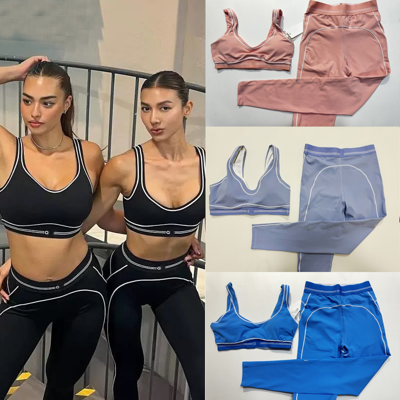 Womens Tracksuits Two Pieces Set Summer New Yoga Set Sports Tank Top High Waist Hip Lifting Compression Fitness Set