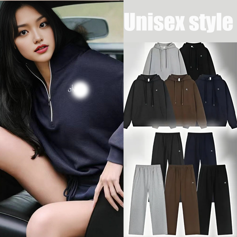 Women Men Sets Designer Alonessities Sweatshirt Sweatpants Hoodie Jacket Quarter Pullover Yoga 1/4 Full Zip Crew Neck Alonessities sets women Pants men Clothes