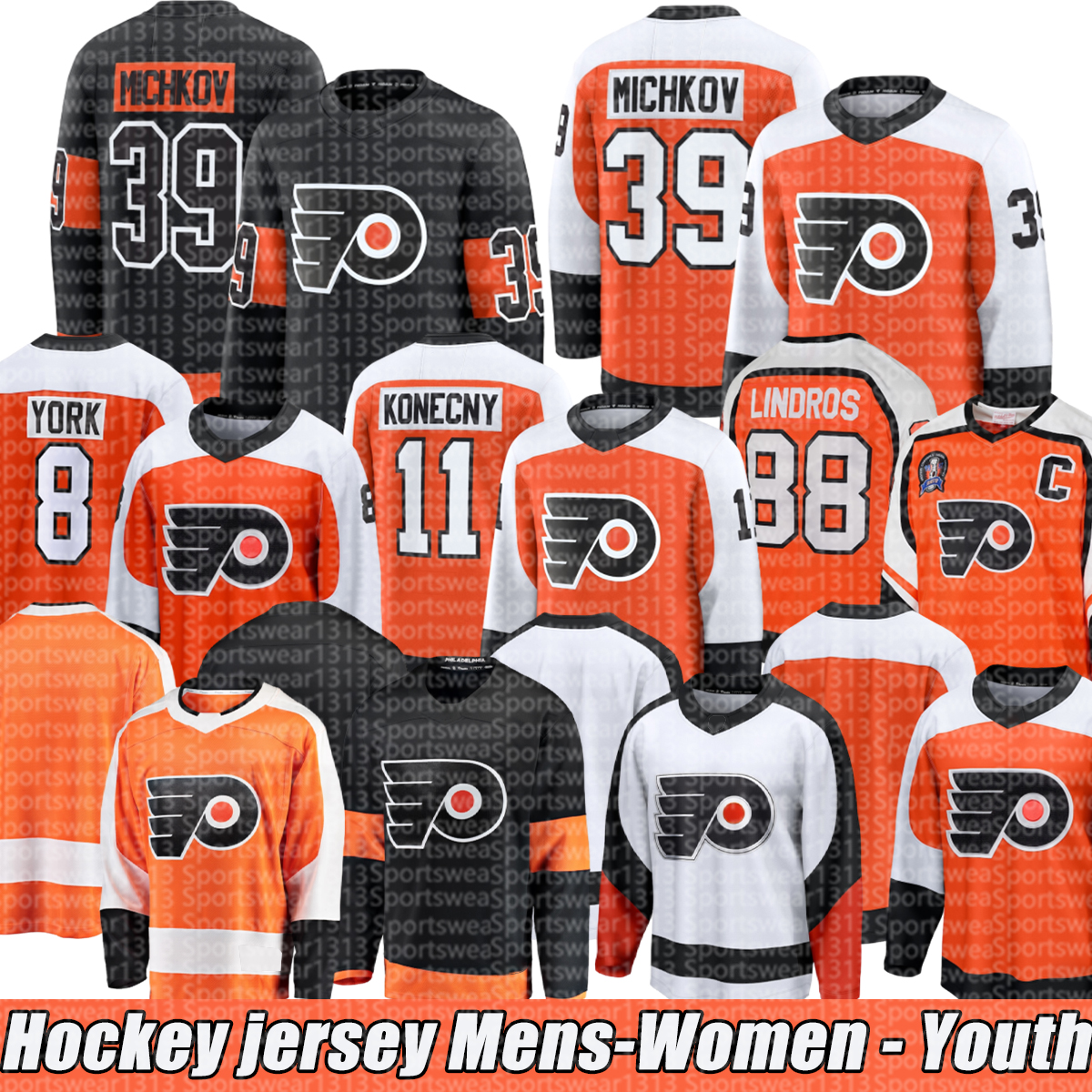 Carter Hart Jersey Matvei Michkov jersey flyers jersey Sean Couturier Travis Konecny Bobby Brink Owen Tippett Farabee Bobby Clarke philadephia Giroux jersey