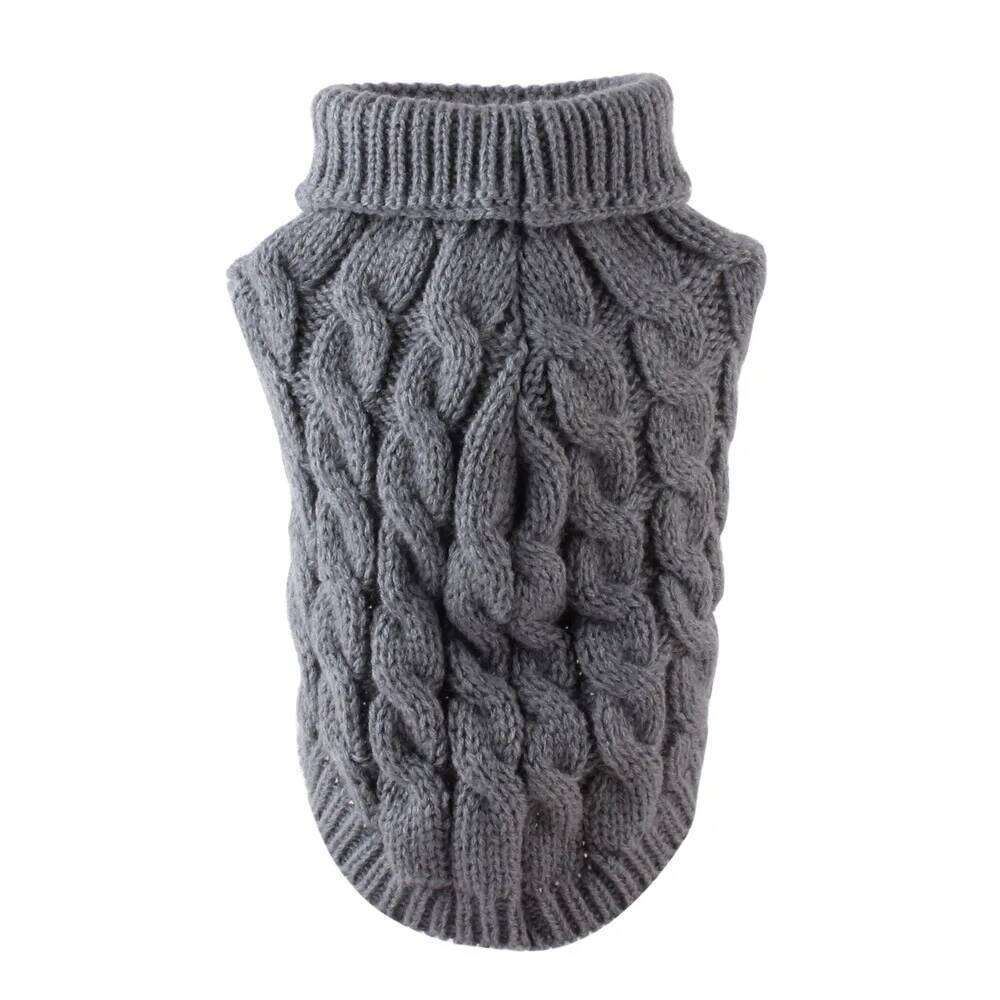 Puppy Dog Sweaters for Small Medium Dogs Cats Clothes Winter Warm Pet Turtleneck Chihuahua Vest Soft Yorkie Coat Teddy Jacket XJ251225