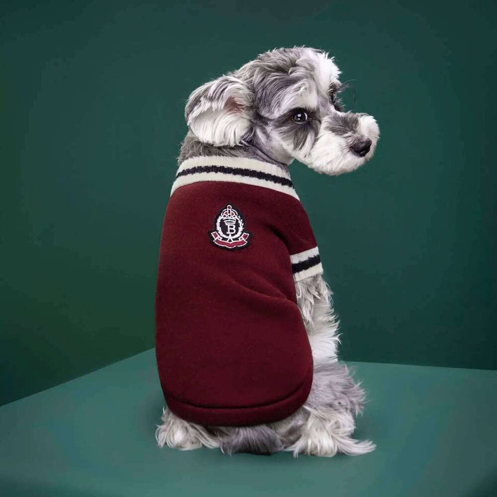 College Style Sweater V-Neck Dog Knitted Vest Puppy Coat Winter Pet Warm Clothes Apperals for Small Medium Large Dogs Cats XJ251225