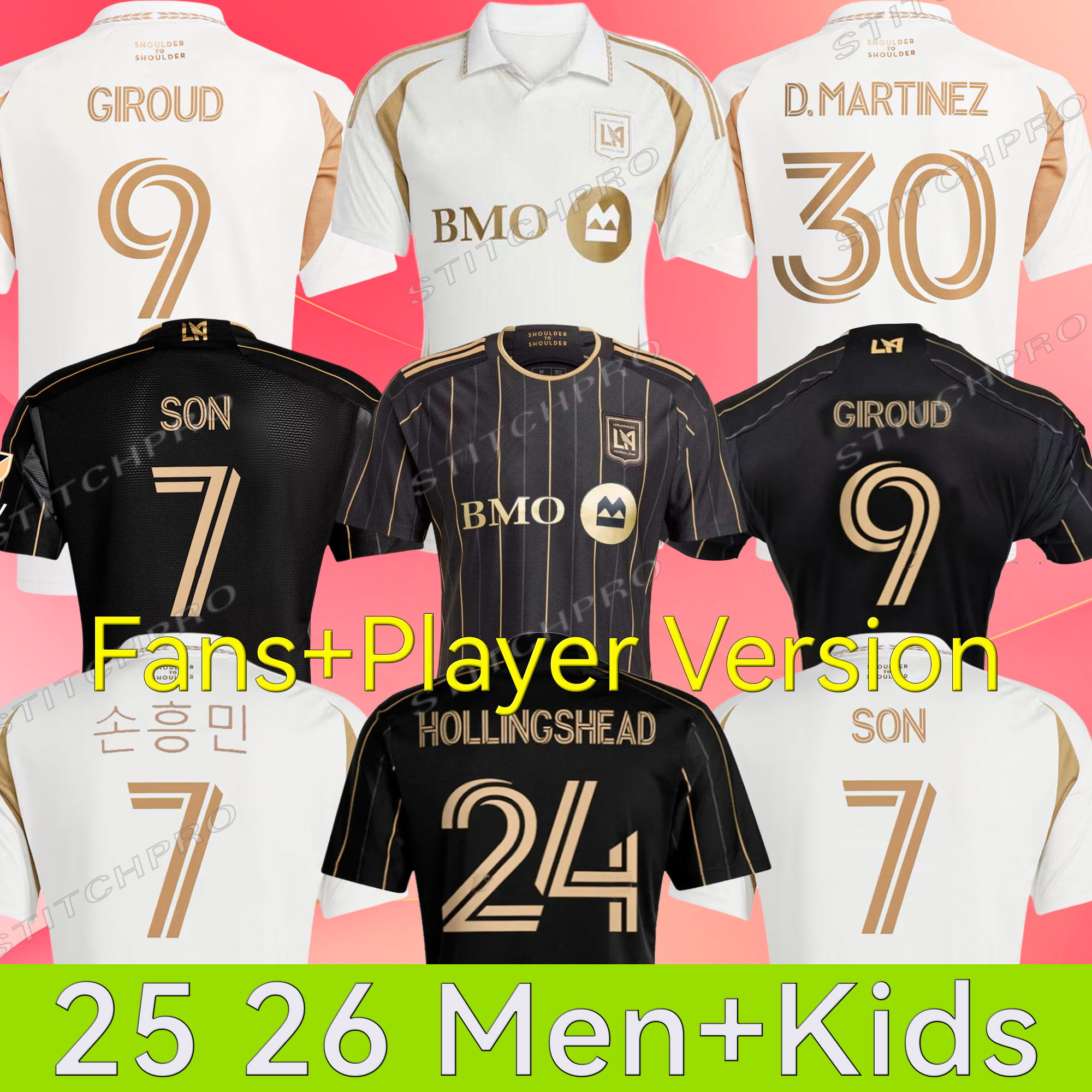 xxxl 2025 2026 SON Los Angeles FC LAFC soccer jerseys GIROUD VELA CHIELLINI ACOSTA D.BOUANGA KAYE ROSSILA CHICHARITO RIQUI PUIGVELA Football shirts men kids S-4XL