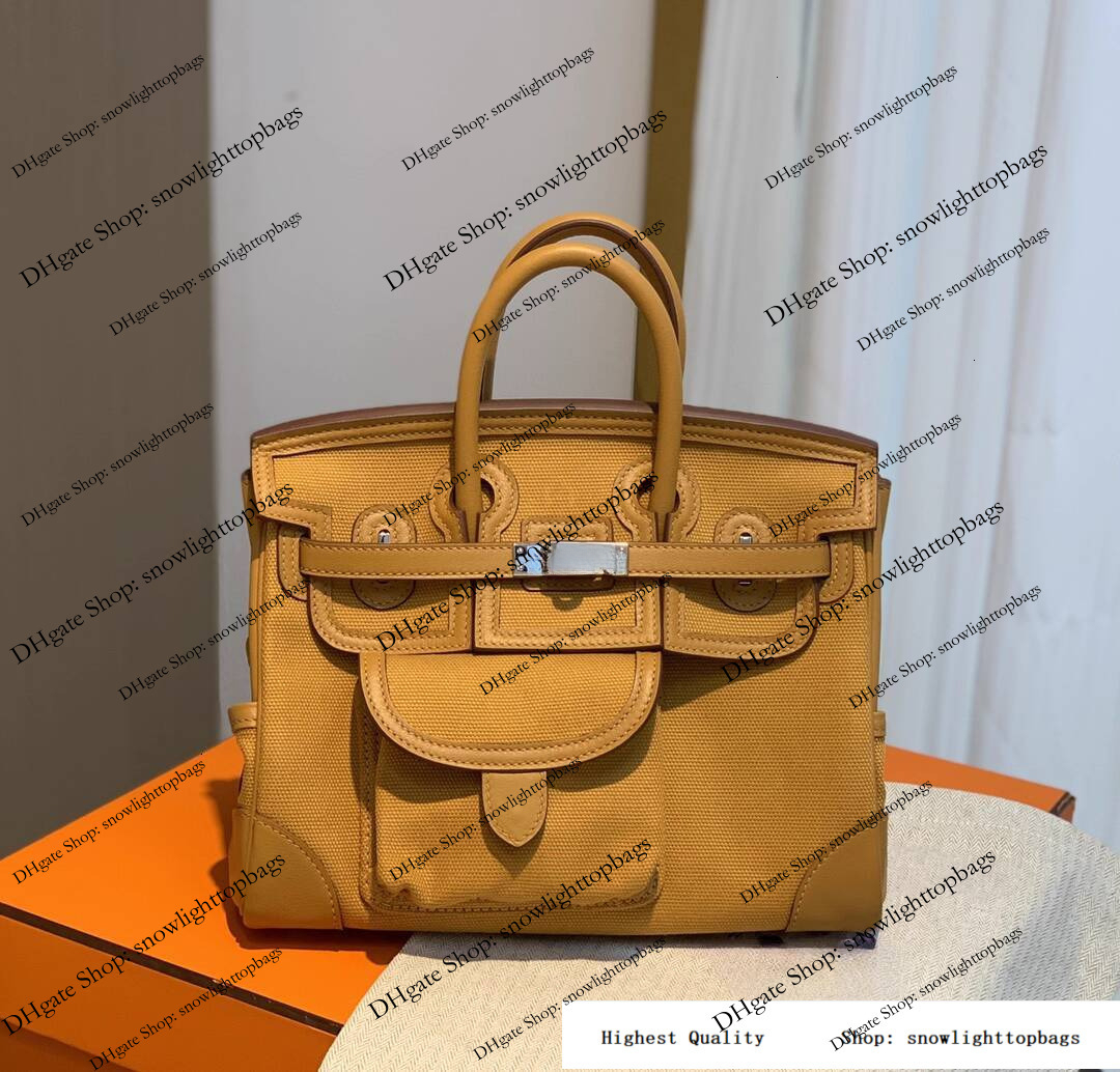 luxury designer bag Cargo cowhide canvas bag wax thread hand sewn bag BK handbag women's 2022 new luxury item