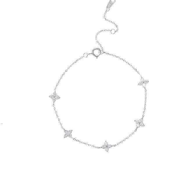 Four-Leaf Clover Bracelet Bracelet Women Floral Bracelet Lucky Luxury Jewelry Everyday Accessories