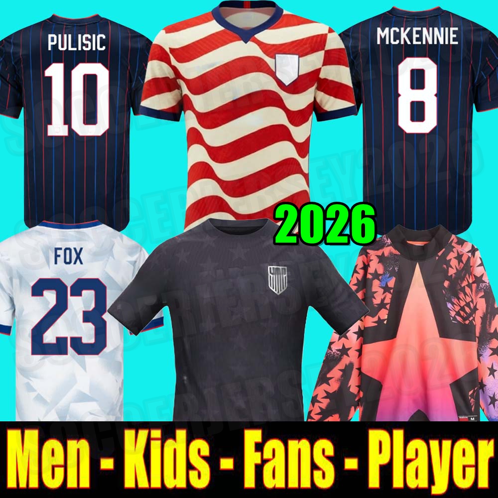 Soccer Jerseys 2024 MEN Woman Kids Kit 24 25 Home Away Football Shirts Men Player Version PULISIC SMITH MORGAN BALOGUN MUSAH McKENNIE ADAMS USAS 2025 2026 999