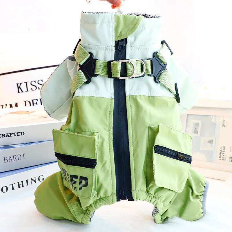 Clothes Autumn Winter Thickened 3-in-1 Waterproof Dog Cotton Coat - Four-legged Warm Pet Jacket For Small D XJ251225