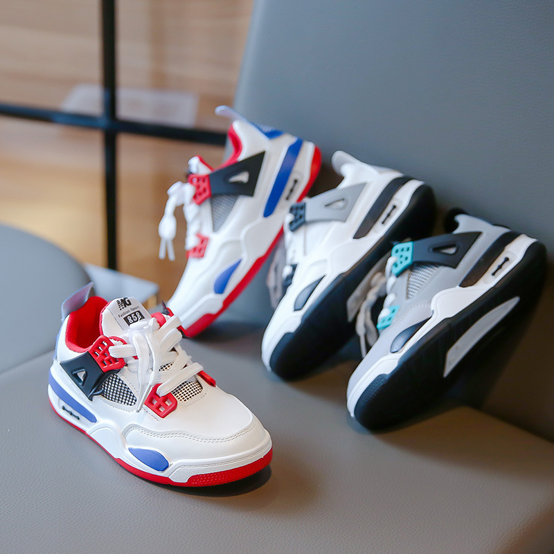 New design Children's Sports Shoes Autumn New Style Soft-soled anti-slip Versatile Leather casual shoes for Big kids Free shipping