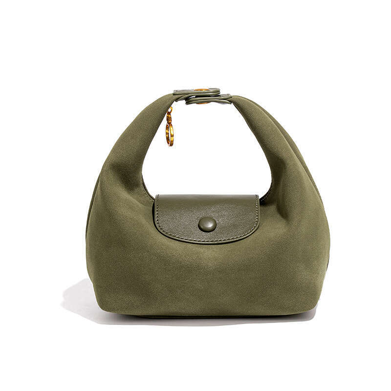 Autumn Winter New Women High-end Fashion Handbag Lunch Suede Flap Dumpling Crossbody Bag