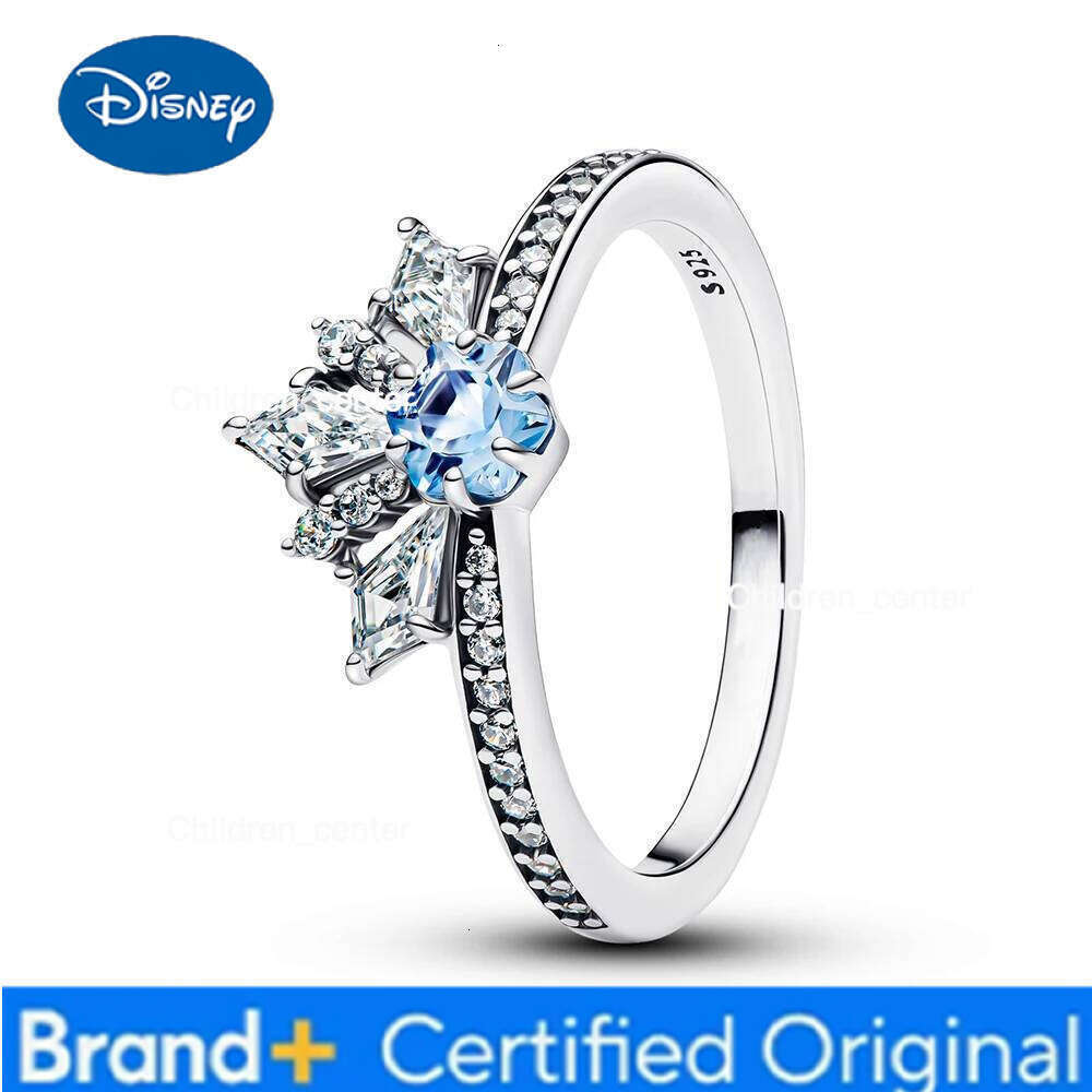 Disney HOT 925 Sterling Silver All Princess Series Tiana Tiara,Aladdin Jasmine, Rapunzel Tiara Women Finger Ring For Party Jewelry H260108