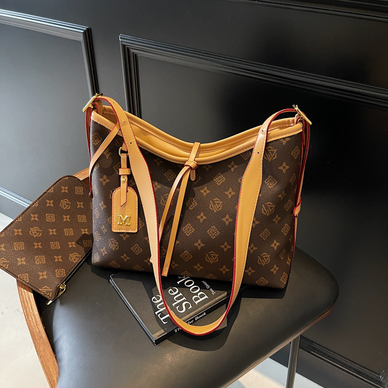 Luxury Bag 2026 New Monogram Tote Bag for Women, Large Capacity Convertible Shoulder Purse, Premium Commuter Crossbody Bag