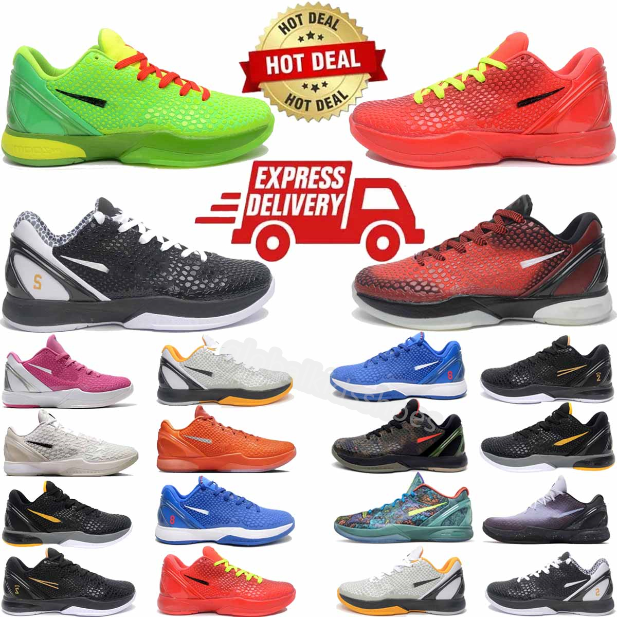 Designer Basketball Shoes Men 6s Kobeshoes Green Apple Reverse Maambacita Sweet Kay Yow Pink Del So Alllstar MVP Women Outdoors Sports Trainers