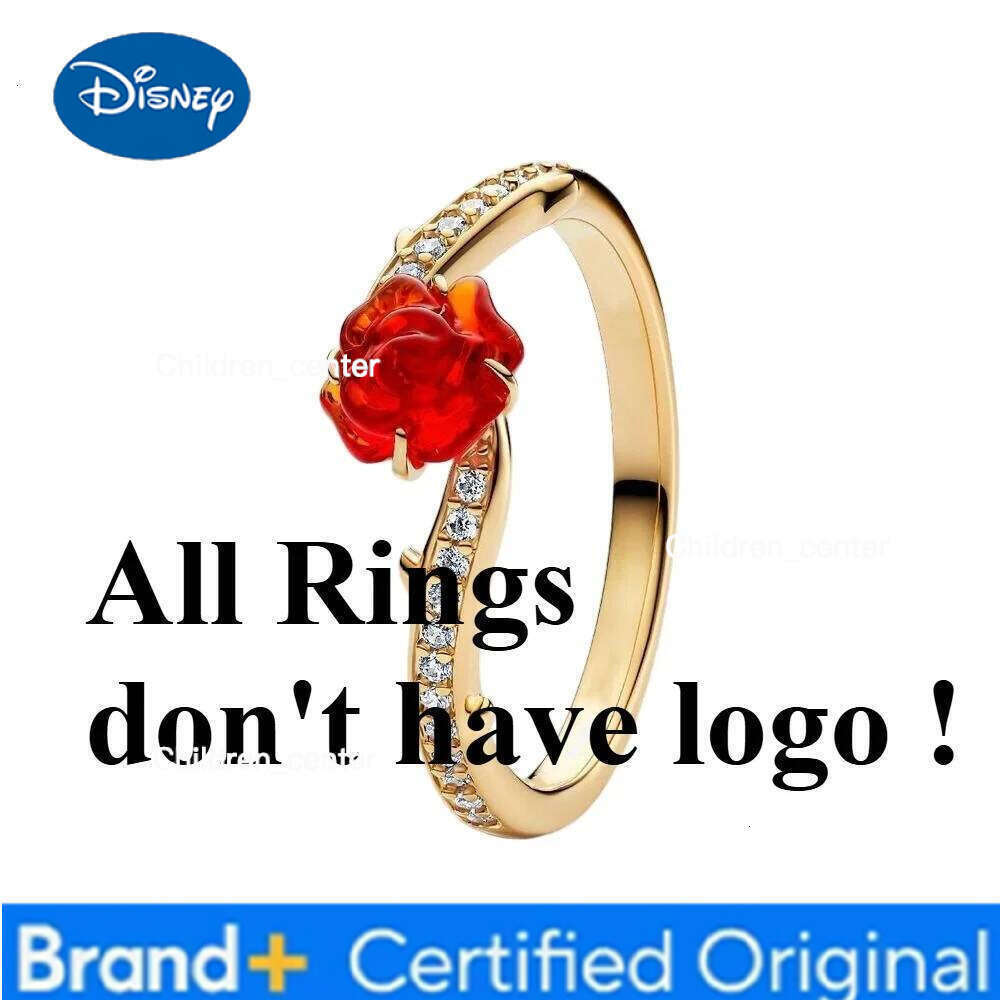 Disney HOT 925 Sterling Silver All Princess Series Tiana Tiara,Aladdin Jasmine, Rapunzel Tiara Women Finger Ring For Party Jewelry H260108