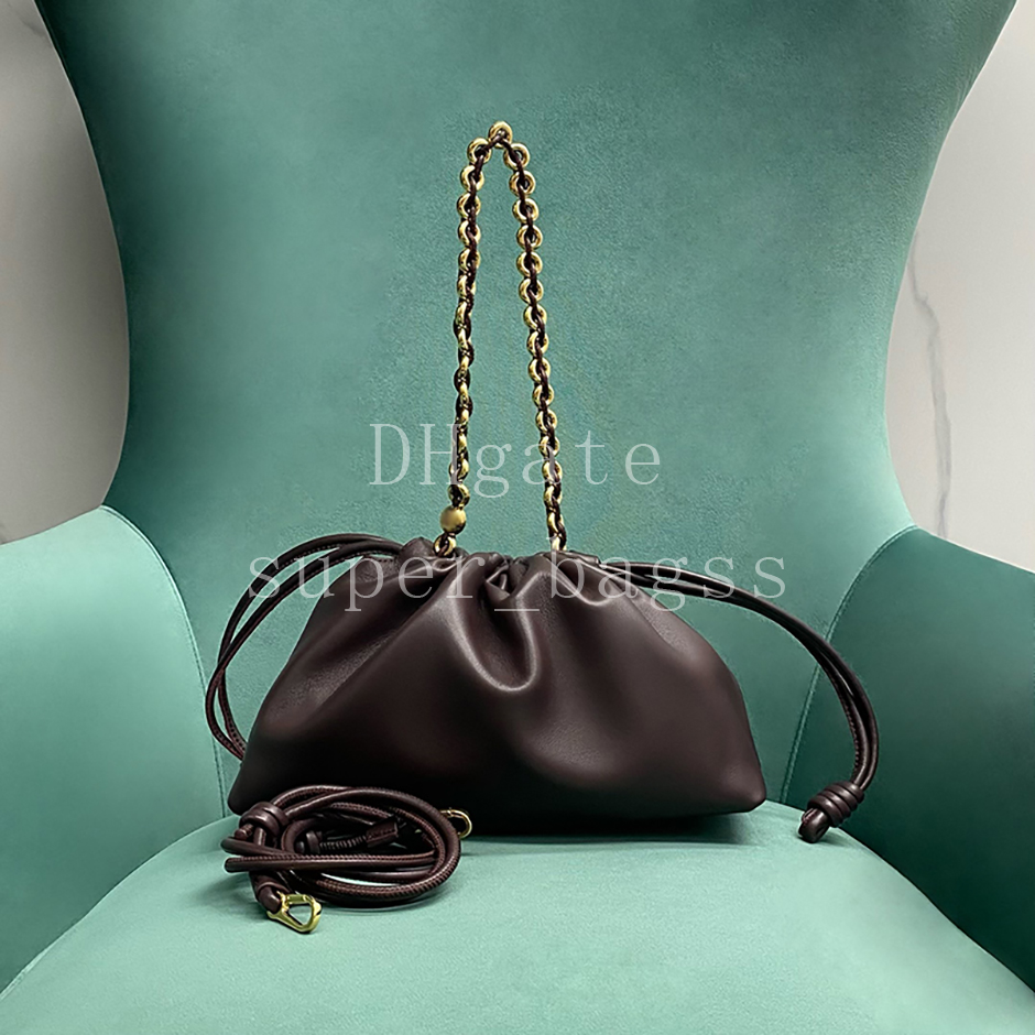 Medium Flamenco purse bucket bag nappa lambskin chain bag Mirror quality handbag Luxury designer bag 30CM shoulder bag genuine leather Hobo bag with box LO010