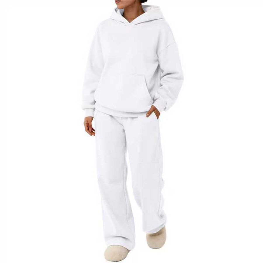 Women's Two Piece Pants Airplane Mode Travel Hoodie Oversize Sweatshirt With Eye Mask Solid Color Loose Casual Sport Running Plus Size Comfort