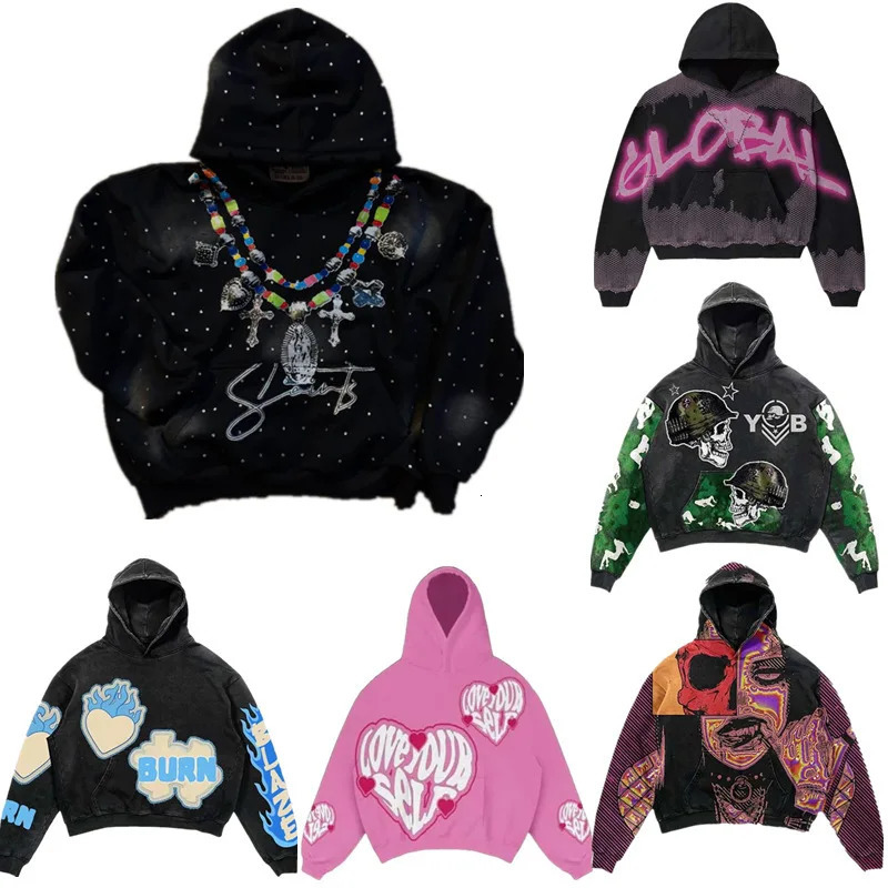 Retro American Gothic Rock Letter 3D Print Double Layer Hoodie Harajuku Loose Versatile Sports Shirt Couple Matching Sweatshirt 260107