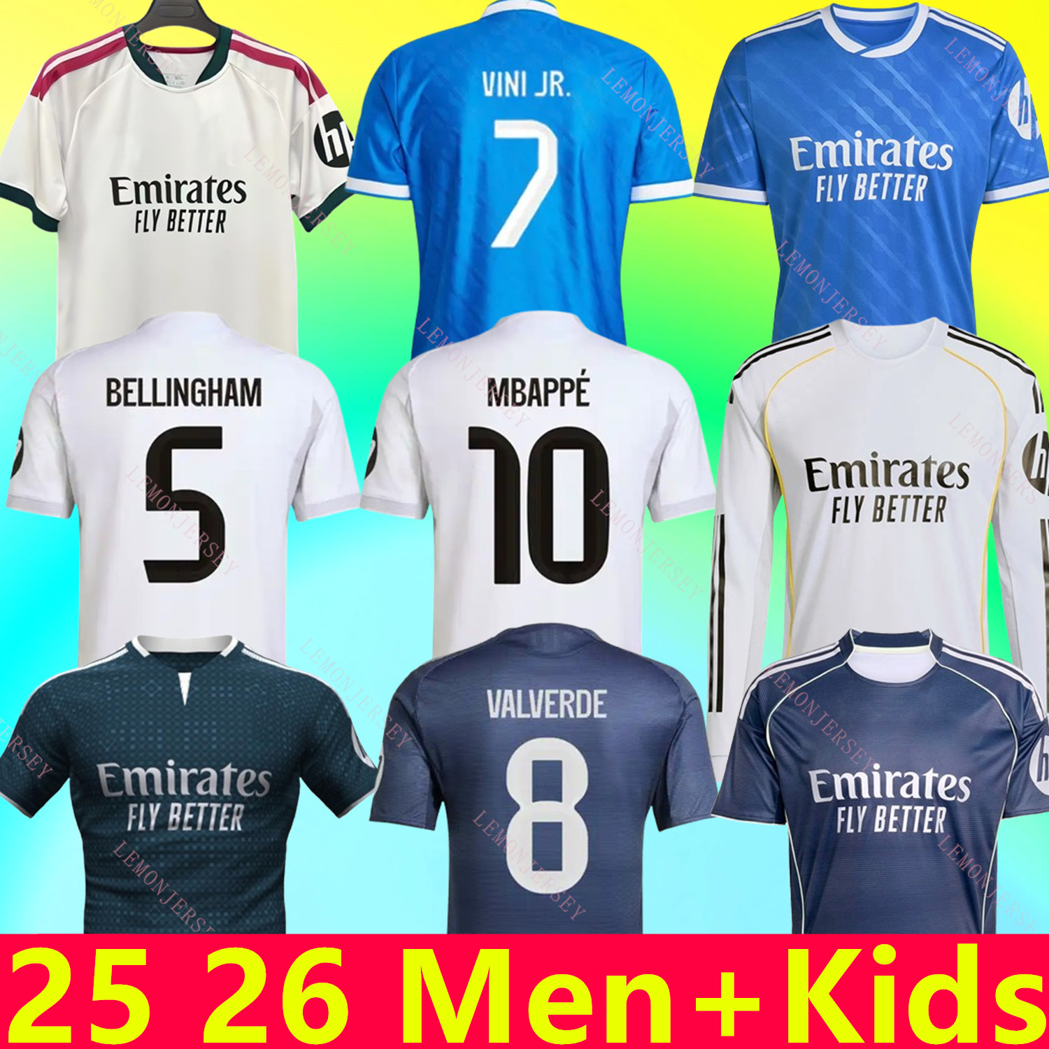 BELLINGHAM MBAPPE soccer jerseys VINI JR TRENT VALVERDE RODRYGO Football Tops jersey kit 25 26 CAMAVINGA MODRIC Reals MAdriD Children Kids Shirt kit Camiseta Shorts