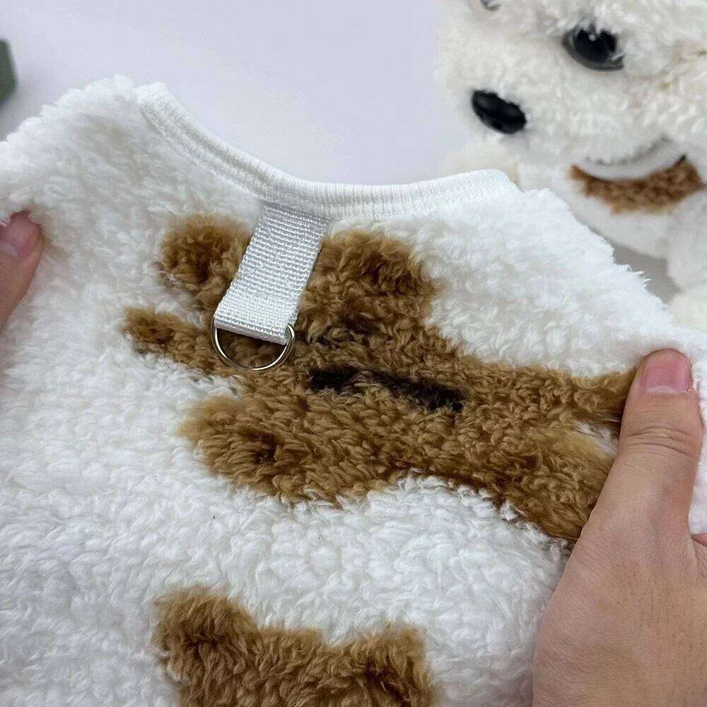 3XL-9XL Sweater for Large Dogs Cute Bear Hoodie Soft Double-Sided Plush Fleece Big Dog Clothes Winter Fuzzy Sleepwear XJ251225