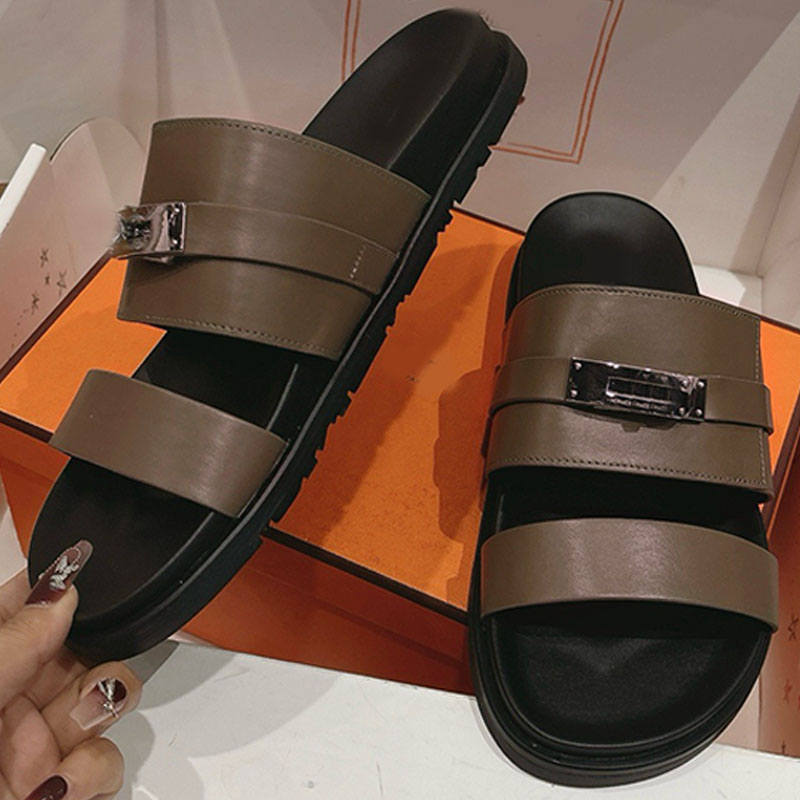 Designer soft leather Chypre Sandals Everyday Elegance Mens Womens Jackson Sandals Flats Rubber Sole Buckle Slip On Casual Walking Summer Comfort Sandals