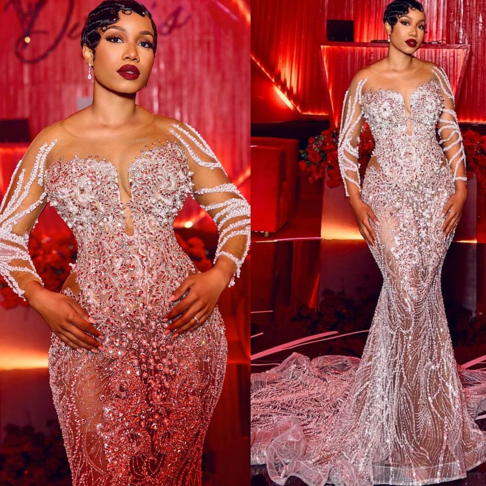 2026 Aso Ebi Champagne Mermaid Prom Dresses Beaded Crystals Luxurious Evening Formal Party Second Birthday Engagement Reception Gowns Dress For Special Occasions