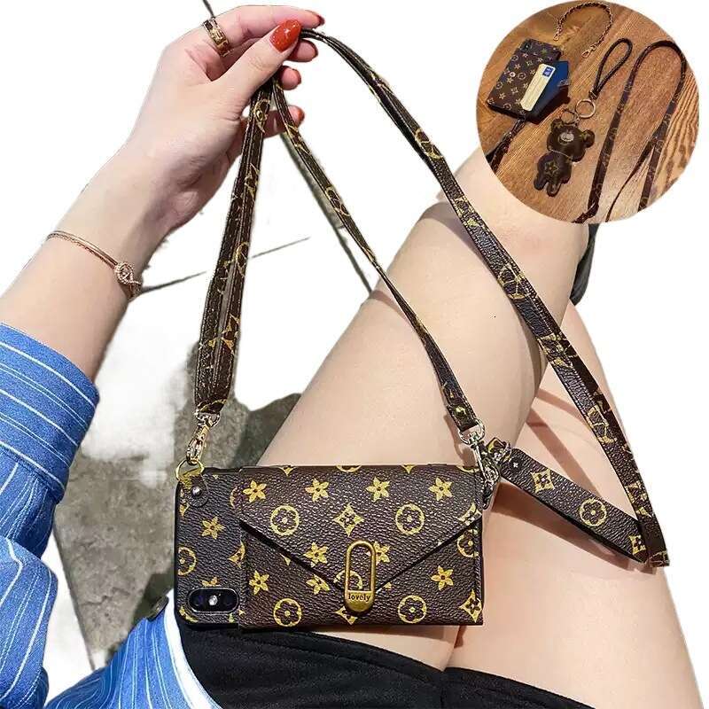 Phone Case For iPhone Trendy Brand Presbyopic Suitable for iPhone 17/16 Pro Max Phone Case Apple 15 Coin Purse 14 Crossbody Protective Cover Fashion