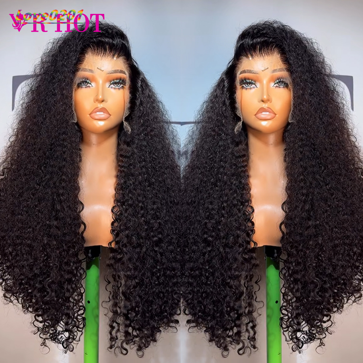 High Grade Raw Brazilian Human Hair Kinky Curly Lace Frontal Wig Human Hair Wig Deep Curly Wave Full Frontal Wig for Black Women