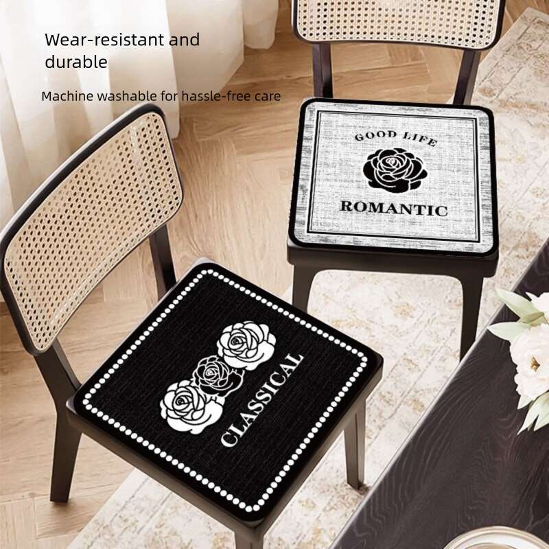 Luxury Light High End French Style Small Fragrance Dining Table Home Autumn Winter Horseshoe Shaped Chair & Cushion