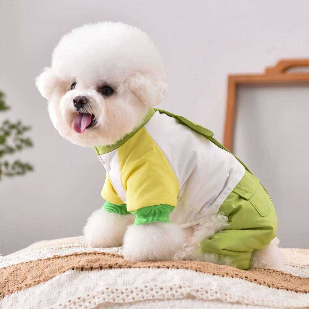Windproof Dog Down Jacket Winter Warm Pet Overalls For Small Medium Size Animal Puppy Snow Suit S 4XL Green Yorkshire Clothing XJ251225