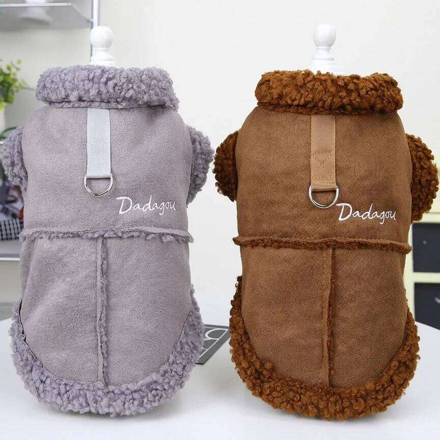 Autumn Winter Pet Clothes Fleece Warm Sweater French Bulldog Coat Puppy For Small Dogs Clothing Chihuahua Costumes Pug XJ251225
