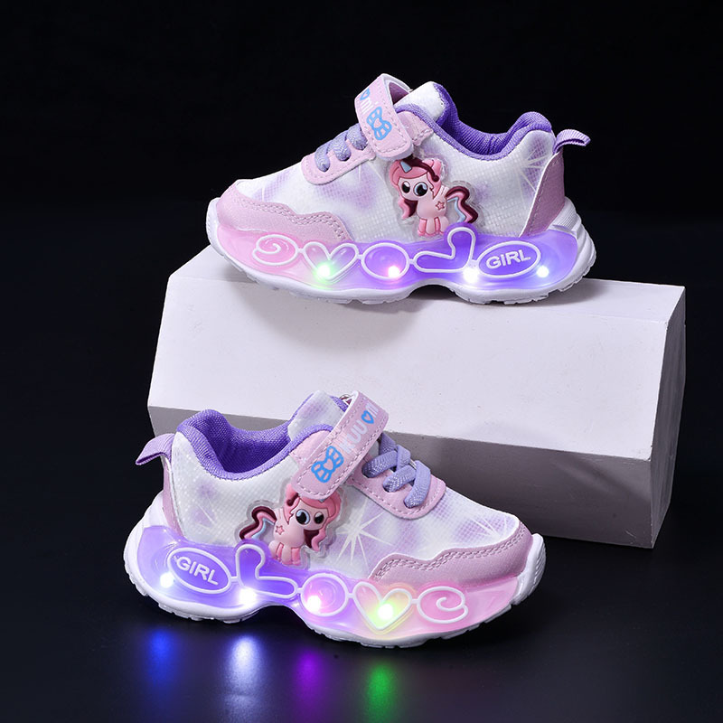 kids sneakers with lights casual flat board girls shoes lightweight footwear young baby toddler shoes size 2230