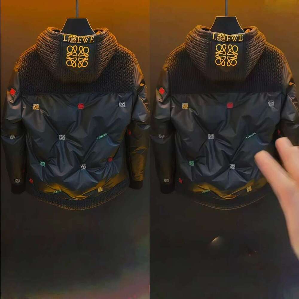 Autumn Winter New Trendy Fashion Men's Hooded Versatile Letter Stylish Jacket Cotton Clothing