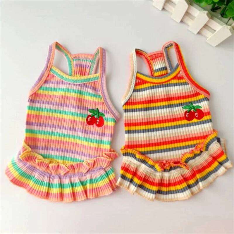 Puppy Summer Clothes Dog Fancy Dress for Small Breeds Dogs Pet Short Skirt Pomeranian One Piece Ropa Perro Costume Roupa Vestido XJ251225