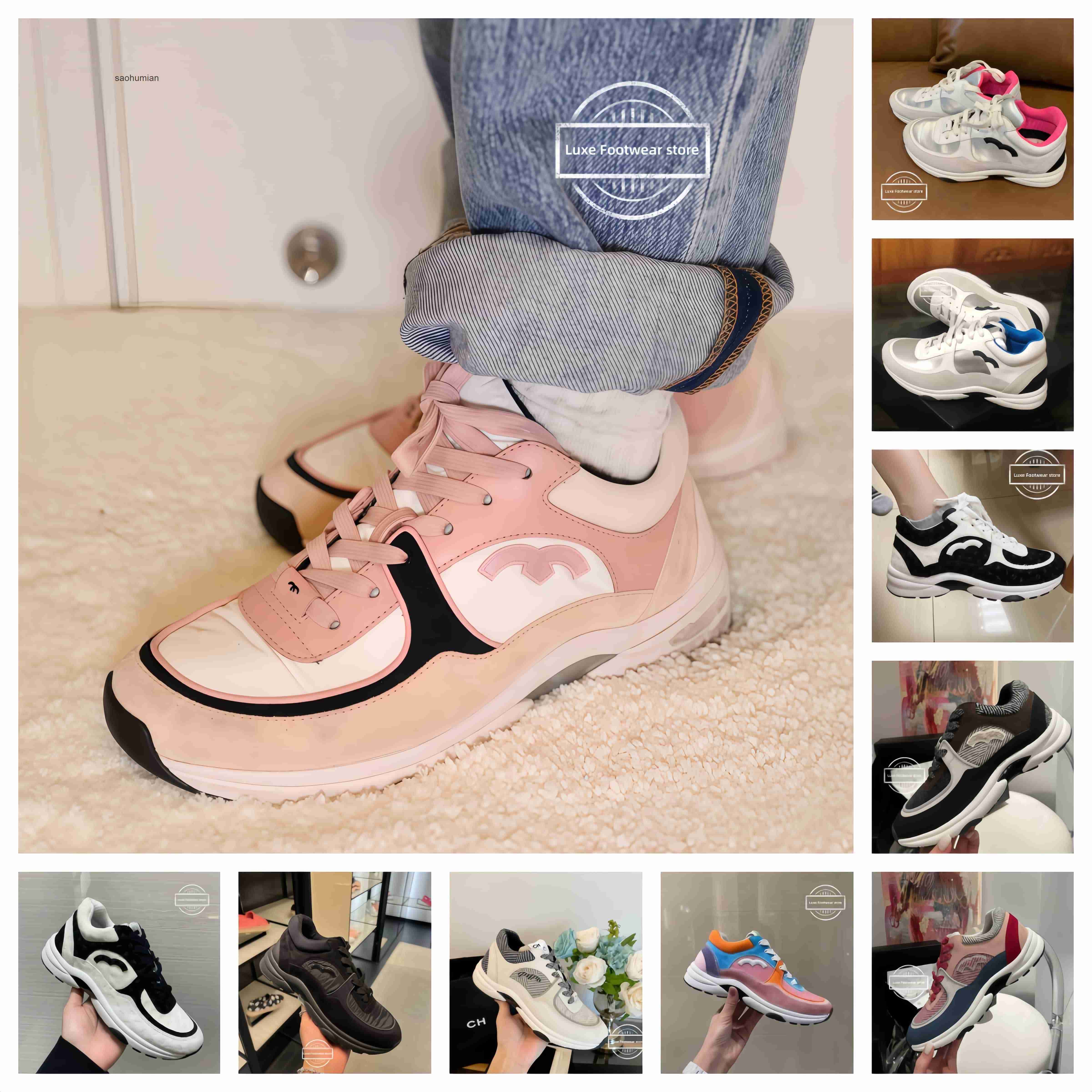 25 Fashion Casual Luxury cha Designer Sneakers Platform Running Sport Shoes Breathable Basketball Footwear Tenis Women Printed chanelll chanels channels cc IPOH