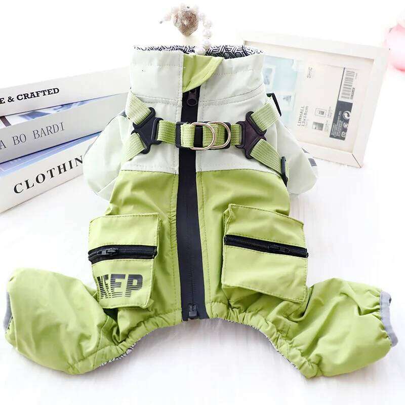 Clothes Autumn Winter Thickened 3-in-1 Waterproof Dog Cotton Coat - Four-legged Warm Pet Jacket For Small D XJ251225