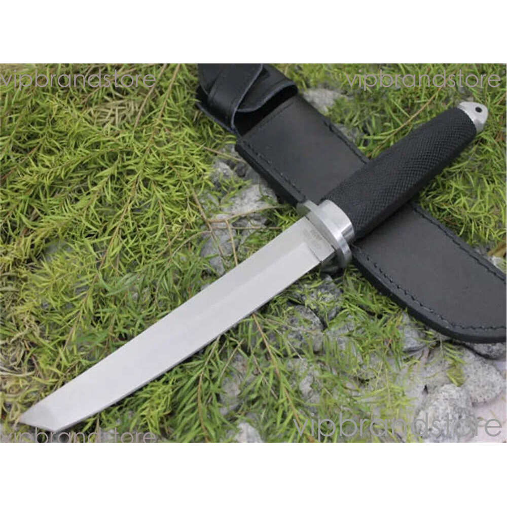 High Hardness JAPAN SAMURAI TANTO Katana 440C Steel Tactical Hunting Fixed Blade Knife Outdoor Survival Gear Straight Knives Combat Tool 3300 15017 15