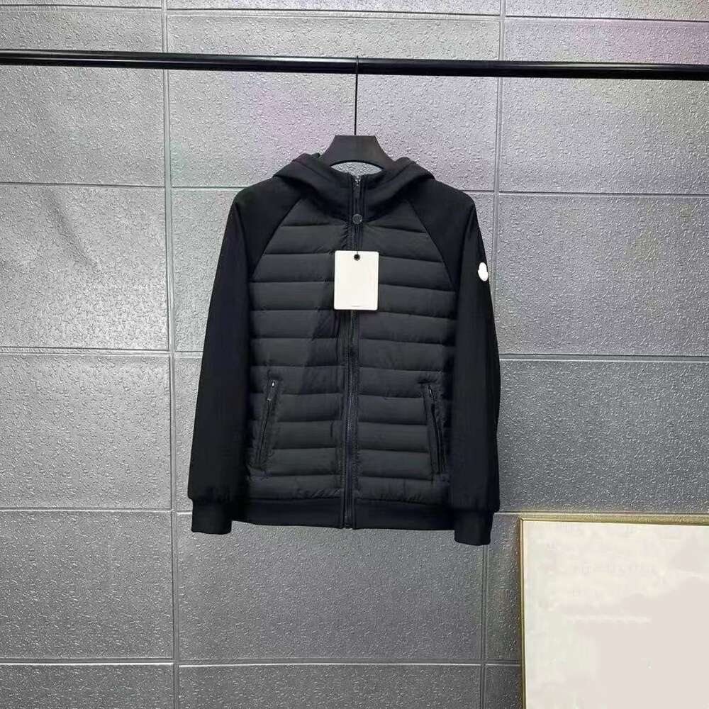 Monlclears Jacket Men's Designer Loose Versatile Lightweight New Style Patchwork White Duck Down Jacket Simple And Warm Casual Couple Hooded Maya Coat 6A2