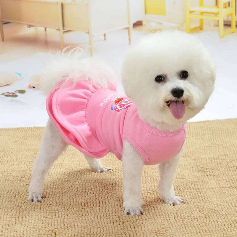 Teddy Skirt Pet Clothes Dog Dresses for Small Dogs Cotton Puppy Cat Dress Christmas Princess Costume Chihuahua Pets Clothing XJ251225