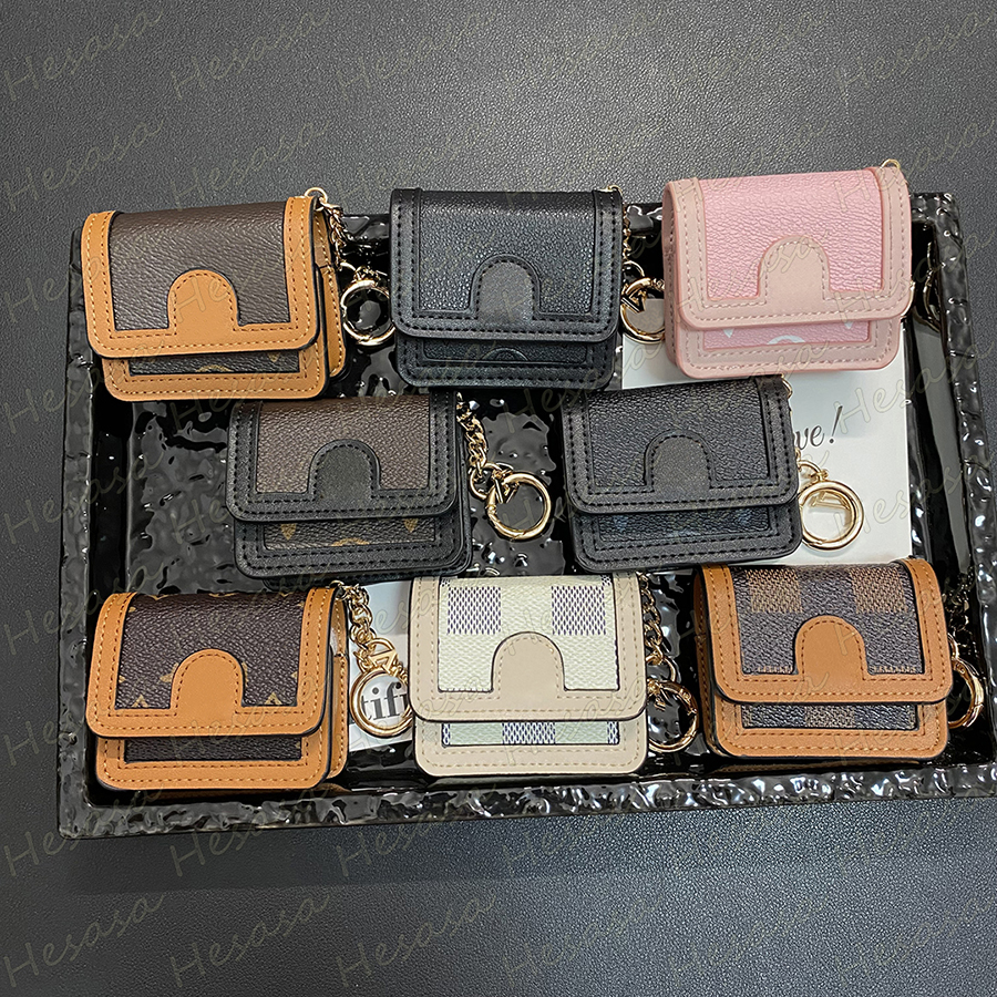 Stylish Leather Earphone Protector Case Universal for Airpods 1 2 3 4 Pro Pro2 Pro3 Luxury Designer Print Anti-skid Shell Earbuds Headset Charing House Storage Cover