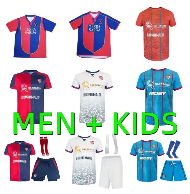 2025 2026 Cagliari Calcio Soccer Jerseys 25 26 LAPADULA PAVOLETTI LUVUMBO DEIOLA VIOLA ZAPPA AZZI JANKTO Zola Gobbi 03 04 05 retro Men kids Football Shirt Uniforms