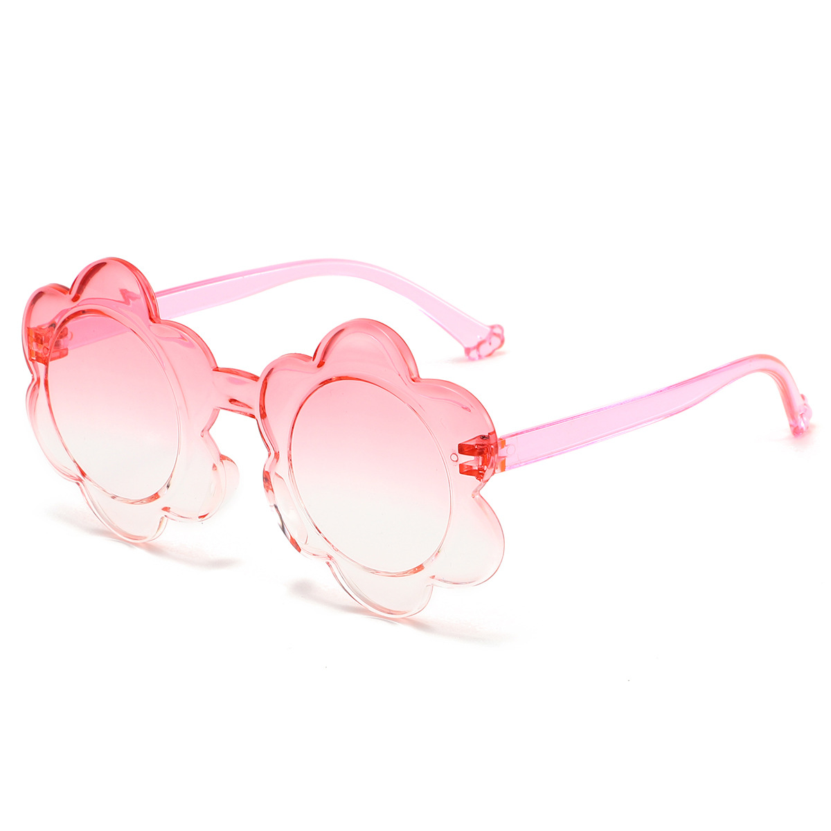 Colorful children's flower sunglasses, round-framed kids' glasses, one-piece baby sunflower sunglasses Z260305