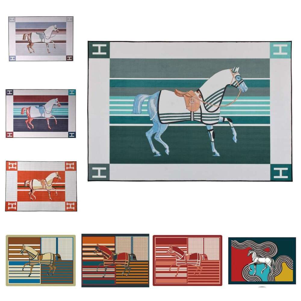 Light Luxury Fashion Horse PVC Printed Placemat Western Plate Dining Table Heat Insulation Mat Coffee Coaster