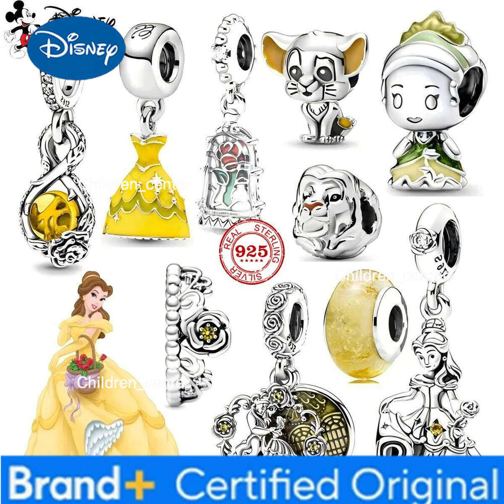 Disney Charms for Bracelets 925 Silver Charm Beauty The Beast Pendant Sterling silver Bead charm Fit original Penduolo Women Jewelry H260108