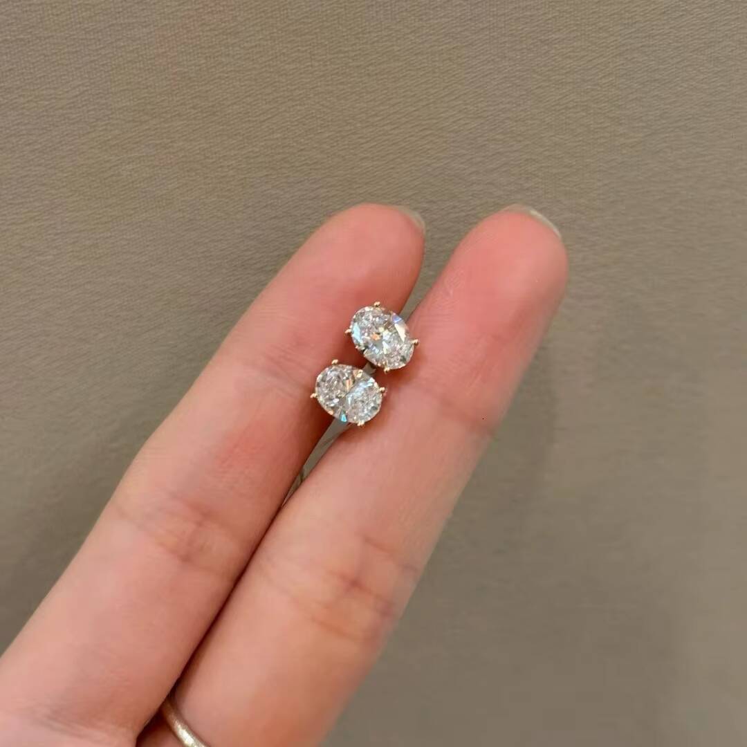 Stars Igi Certified HPHT CVD Vvs1 VS Lab Grown Created Diamond 14k 18k Solid Gold White Gold Push Backs Earrings Studs