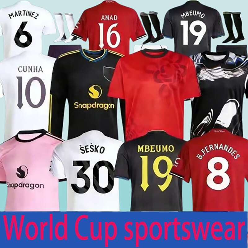 25 26 Manchest er United Soccer Jerseys GARNACHO HOJLUN MARTINEZ CASEMIRO UTD B. FERNANDES Football Shirt Tracksuit men kids 2025 AMAD
