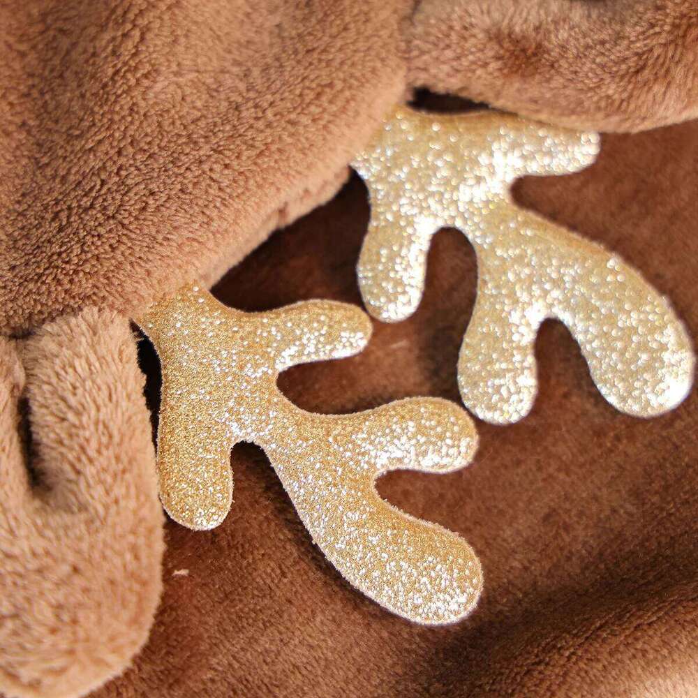 1Pc Pet Clothes Cute with Three-dimensional Elk Horn Cat Dog Christmas Clothing Autumn and Winter Fleece Hoodie XJ251225