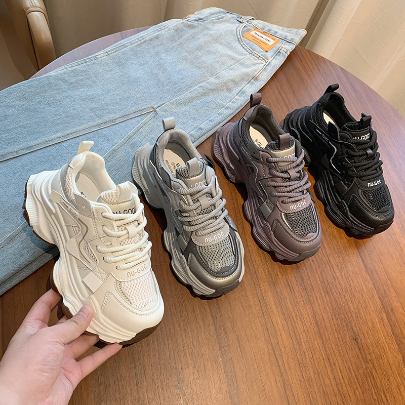 Ddmytiger Platform Dad Sneakers Women Ins Style Spring And Autumn New Fashion Versatile Mesh Breathable Sports Casual Shoes For Outdoor Shoes