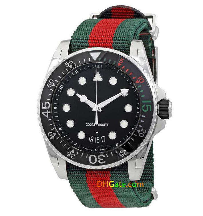 Moissanite Watch Full Iced Crystal Ghost Dive Bee Watch Quartz Automatic Date Designer Men's Time Clock Nylon Strap Luxury Watches Gifts