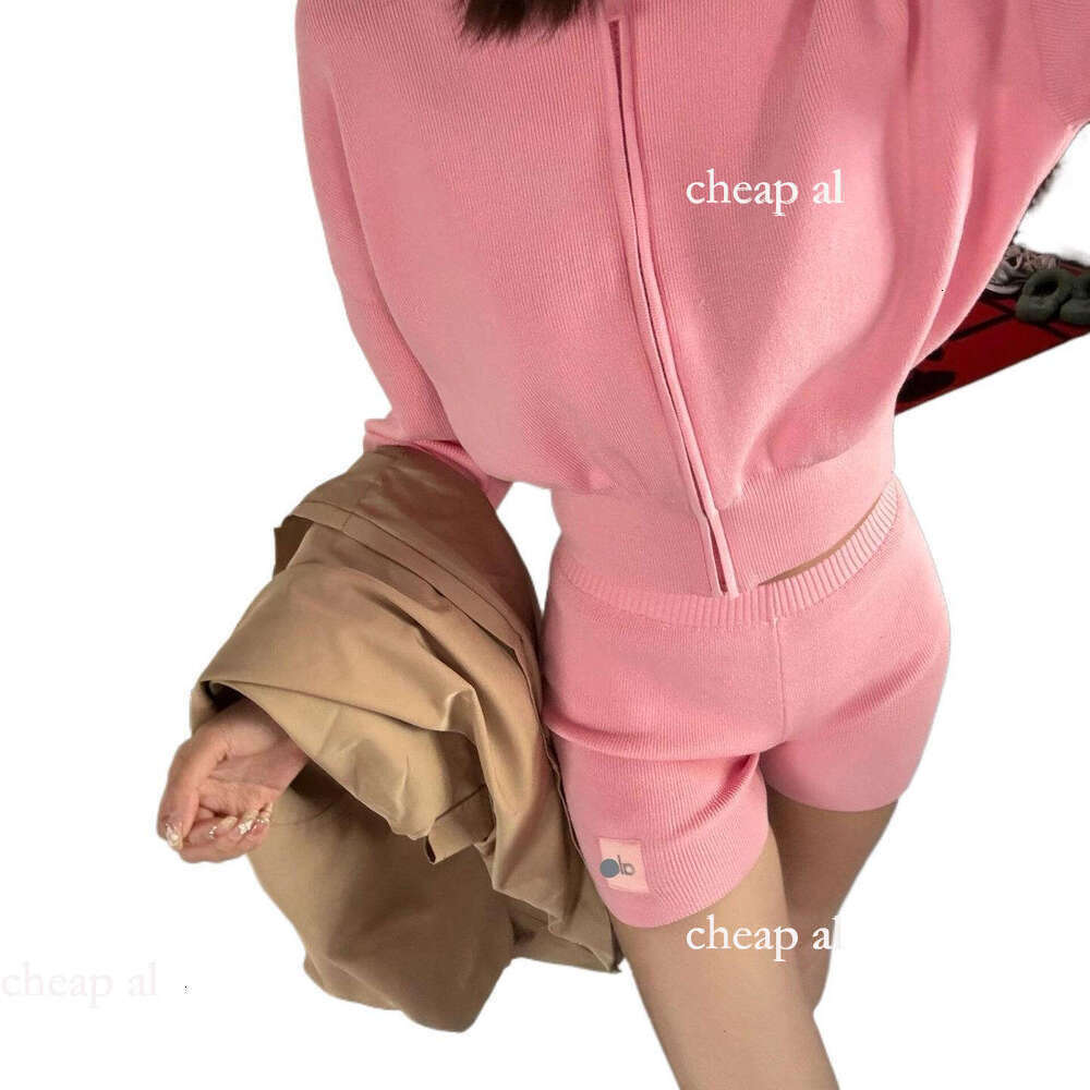 2026 Alonessities Sets Women Clothes Pant Jacket Sets sweatshirt Set Spring Thick Warm Wide leg Knit Sports Pants Alonessities Jacket Women Sweatpants Sets Chic